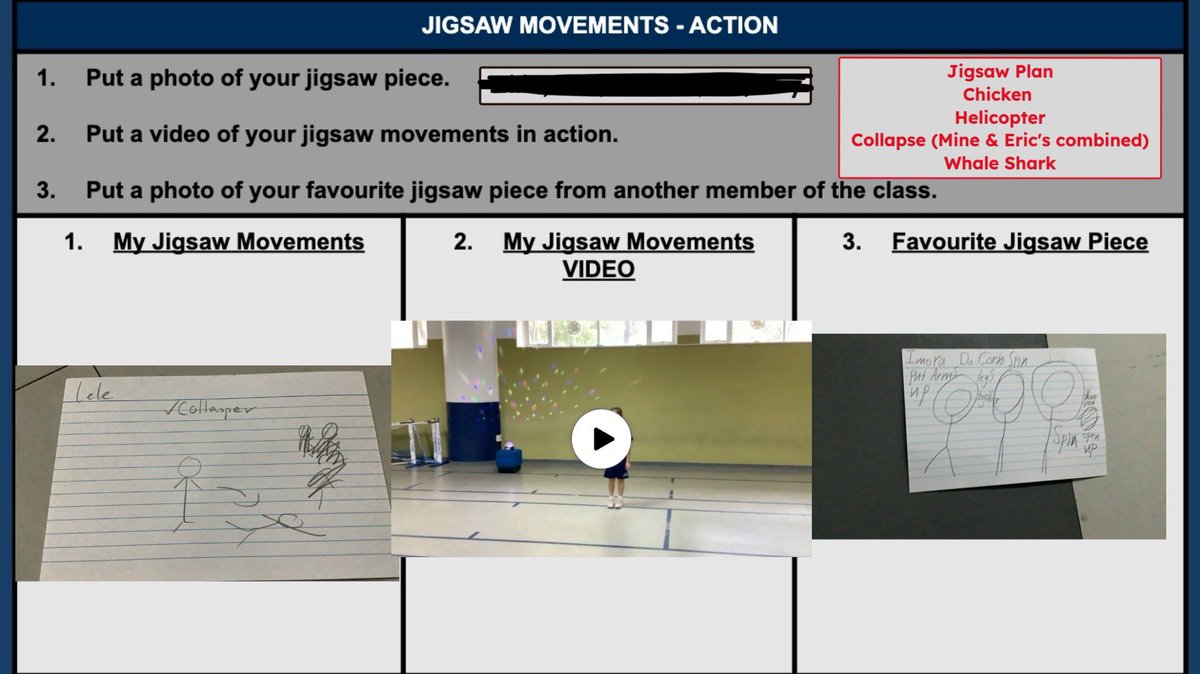 LockettMeg's tweet image. 🧩 Love giving students options to notate their *jigsaw* piece for our group Disco dance! 🪩 Lots of great discussions circling back to Laban—naming moves and supporting memory recall in dance has been a game-changer. #DanceEd #Labanotation #PhysEd #PeTeacher