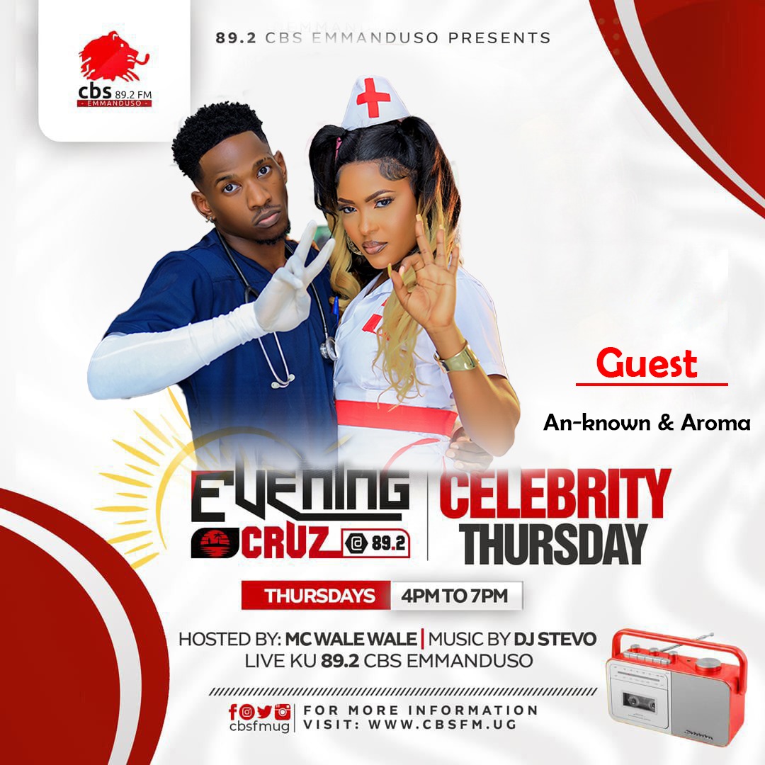 Leero ku Mmanduso 89.2 mu Program Evening Cruz mu Celebrity Thursday ne  @McWaleWale wamu ne @SelectorStevo , tosubwa.