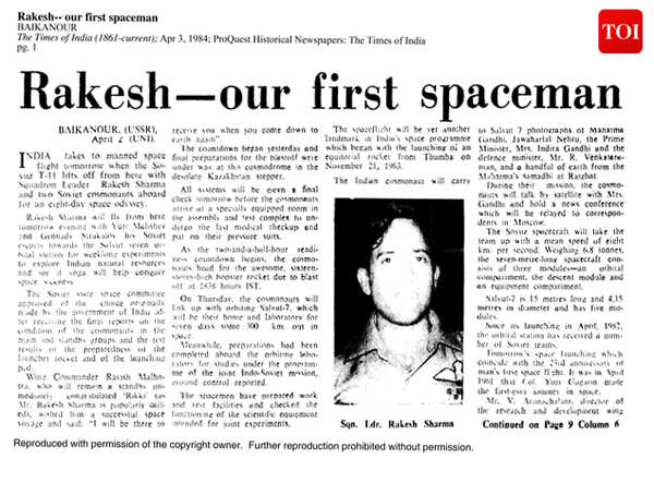 InfoGujcost's tweet photo. On April 3, 1984, Astronaut #RakeshSharma became the first Indian in #space aboard Soyuz T-11, alongside Soviet cosmonauts #Yury Malyshev & #Gennady Strekalov.
Selected as a cosmonaut in 1982, the IAF pilot spent 7 days aboard Salyut 7, making India proud !
His iconic words- "Saare Jahan Se Achha"-still echo in history !