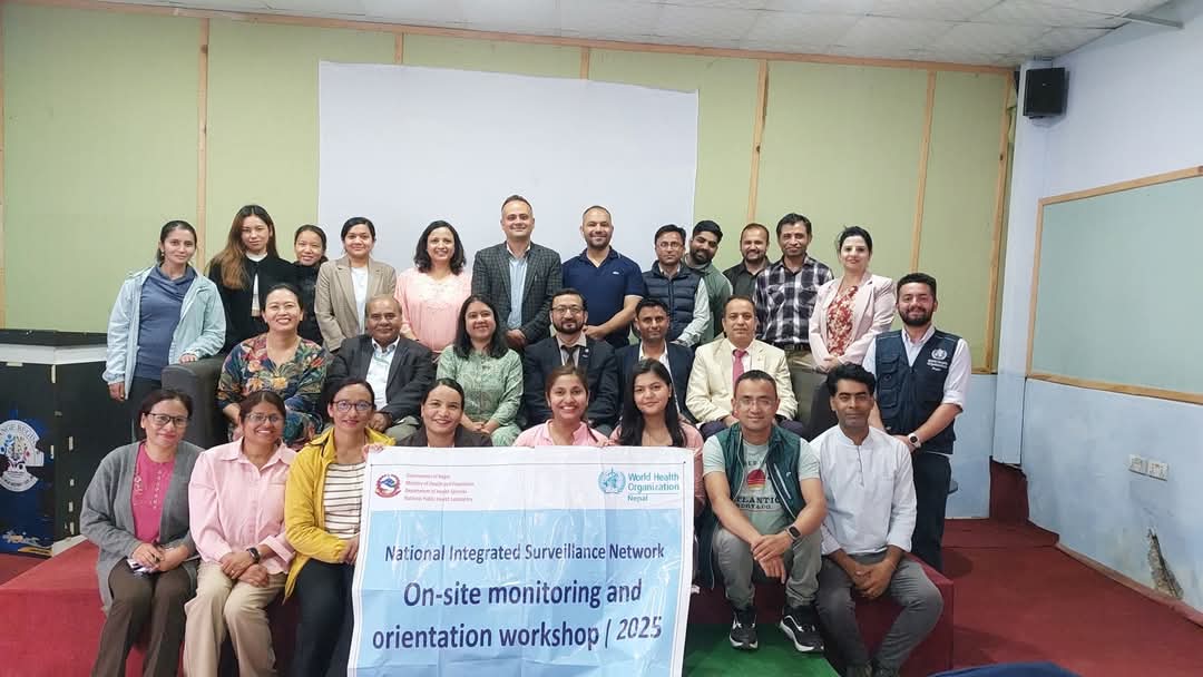 nphlnepal's tweet photo. On March 26–27, 2025, NIC-NPHL, with WHO Nepal’s support, conducted an onsite monitoring and orientation workshop for the National Integrated Influenza–SARS-CoV-2 Surveillance Network (NISN) in Gandaki Province.

Activities included site visits to Manipal Teaching Hospital (Sentinel Site) and PPHL Gandaki (Testing Site) to assess surveillance systems, identify key challenges, and discuss strategies for enhanced influenza surveillance. Discussions focused on strengthening public-private partnerships through effective collaboration and stakeholder communication. The visit also evaluated NISN workflows, including case identification, sample collection, and reporting, with findings documented for further improvements.

Ms. Lilee Shrestha, Chief of the Infectious Disease Unit at NPHL, led the workshop, joined by key stakeholders, including Dr. Abhishek Maskey (Hospital Director) and his team, as well as Manmohan Mishra (PPHL Director) and his team. Participants committed to addressing identified challenges and enhancing coordination for a more effective and integrated surveillance system.

This initiative is in line with the pandemic influenza preparedness framework in line with the global influenza program.