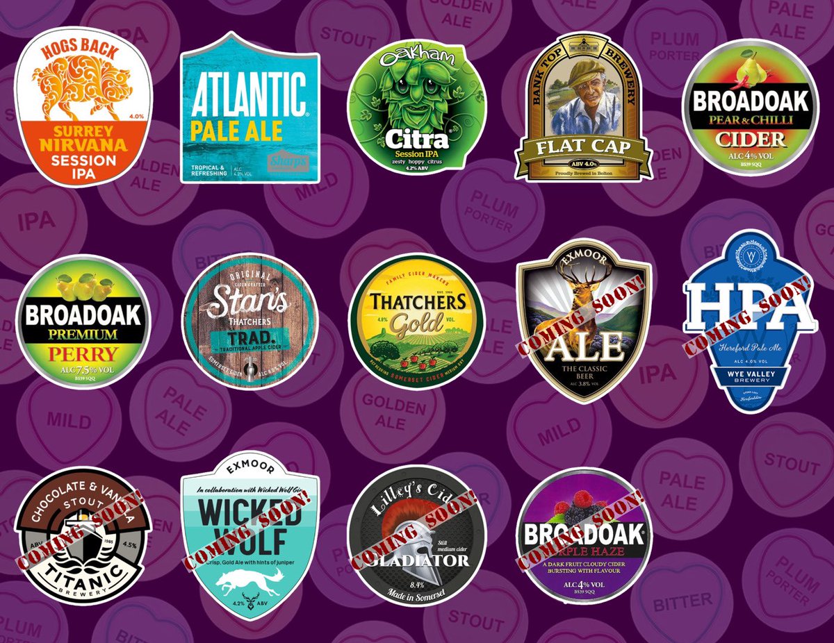 Beer Board: goo.gl/wdNYZ8
<a href="/HogsBackBrewery/">Hogs Back Brewery</a> <a href="/SharpsBrewery/">Sharp's Brewery</a> <a href="/OakhamAles/">Oakham Ales</a> <a href="/BankTopBrewery/">Bank Top Brewery</a> <a href="/FetchTheDrinks/">Fetch The Drinks</a> <a href="/thatchers_cider/">Thatchers</a> 
#RealAleFinder