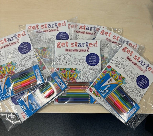 A BIG thank you to our Charity Team for providing us with these lovely colouring packs for our patients.
The Patient Experience Facilitators will be placing these in wards/areas Patient Experience trolleys.