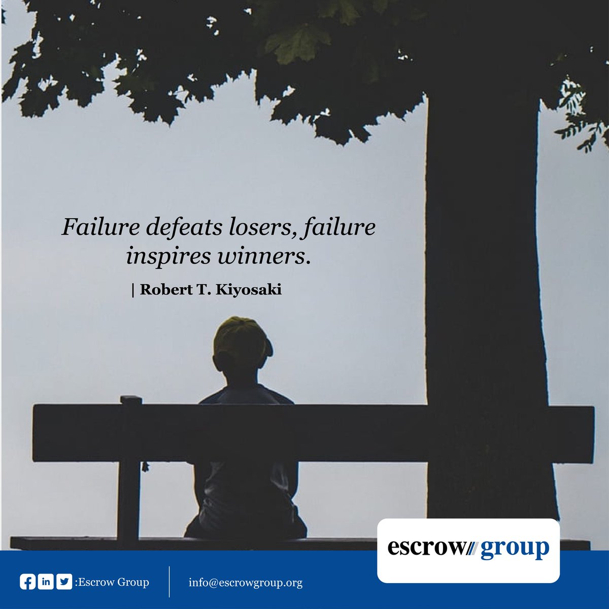 Escrow Group (@escrow_group) on Twitter photo Our response to failure determines whether we remain defeated or rise stronger, so let’s adopt a winner’s mind-set by embracing failure as a stepping stone rather than a stumbling block. Our response to failure determines whether we remain defeated or rise stronger, so let’s adopt a winner’s mind-set by embracing failure as a stepping stone rather than a stumbling block.