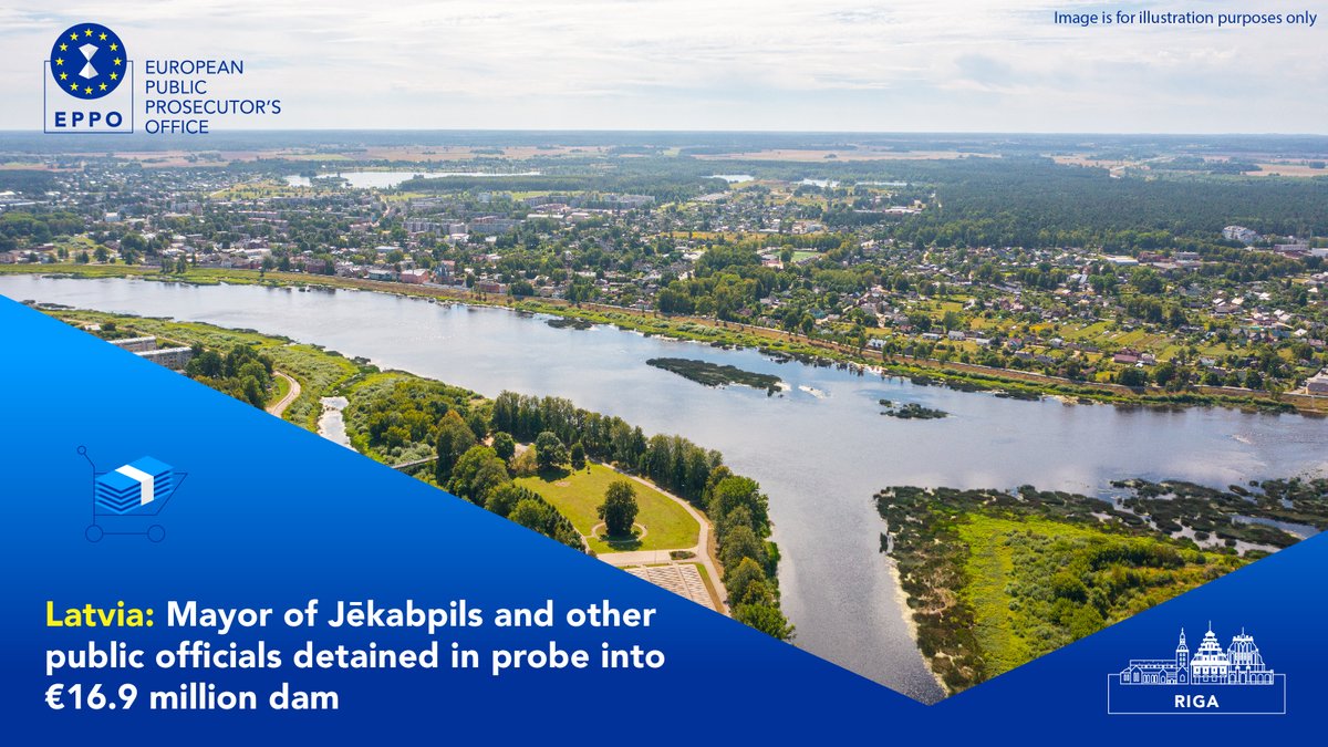An investigation into a €16.9 million anti-flooding dam by the EPPO in Riga 🇱🇻 has led to several detentions, including the mayor of Jēkabpils.
More details: eppo.europa.eu/en/media/news/…