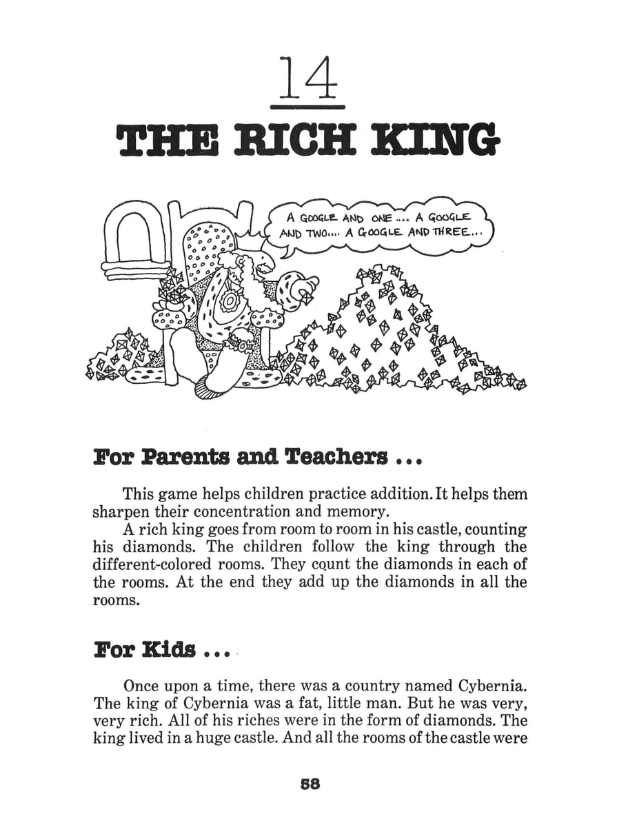 An interesting illustration from an old book for Atari. 
And no less interesting is the use of the word google ;)