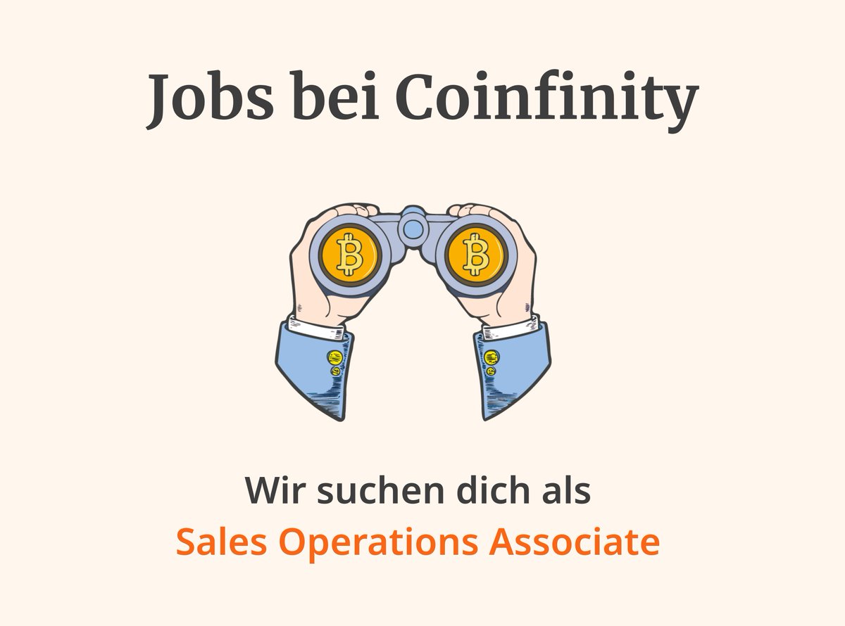Coinfinity ⚡️ (@coinfinity) on Twitter photo WIR SUCHEN DICH! 🧡
Zur Verstärkung unseres Teams suchen wir ab sofort einen 𝗦𝗮𝗹𝗲𝘀 𝗢𝗽𝗲𝗿𝗮𝘁𝗶𝗼𝗻𝘀 𝗔𝘀𝘀𝗼𝗰𝗶𝗮𝘁𝗲. Schick uns deine Bewerbung an "jobs@coinfinity.co" und erzähl uns von deiner Reise durch den Kaninchenbau! 🕳️🐇
📍 Graz im Coinfinity Office oder WIR SUCHEN DICH! 🧡
Zur Verstärkung unseres Teams suchen wir ab sofort einen 𝗦𝗮𝗹𝗲𝘀 𝗢𝗽𝗲𝗿𝗮𝘁𝗶𝗼𝗻𝘀 𝗔𝘀𝘀𝗼𝗰𝗶𝗮𝘁𝗲. Schick uns deine Bewerbung an "jobs@coinfinity.co" und erzähl uns von deiner Reise durch den Kaninchenbau! 🕳️🐇
📍 Graz im Coinfinity Office oder