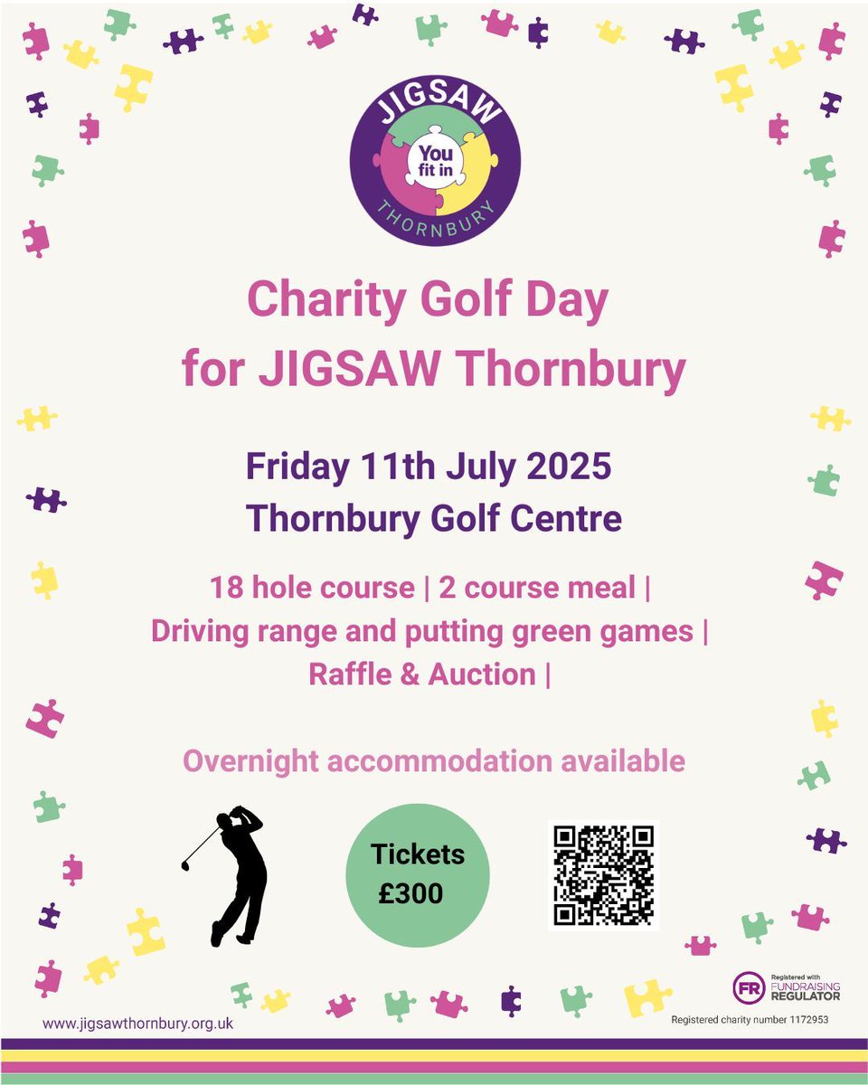 Calling all golfers! 🏌️⛳ 

Tickets are now on sale to the general public for our first ever Charity Golf Day, happening on the 11th of July, hosted by Thornbury Golf Centre.

🔗 To book yourself a spot, head over to buff.ly/bVcZgc3