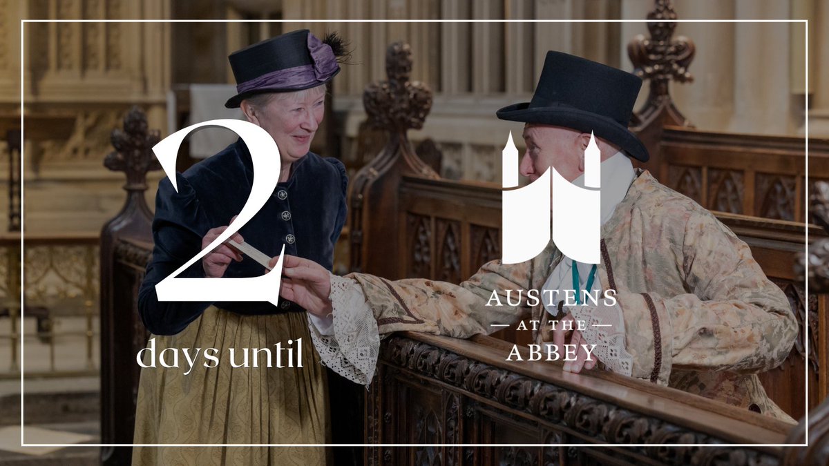 ✨ Only 2 days to go! ✨

Austen at the Abbey is almost here—celebrate Jane Austen’s anniversary year in the heart of Bath 

📅 Event Date: Saturday 5 April
📍 Location: Bath Abbey
🎟 Free with admission or a Discovery Card

Tag a fellow Austen fan who would love this! 💛