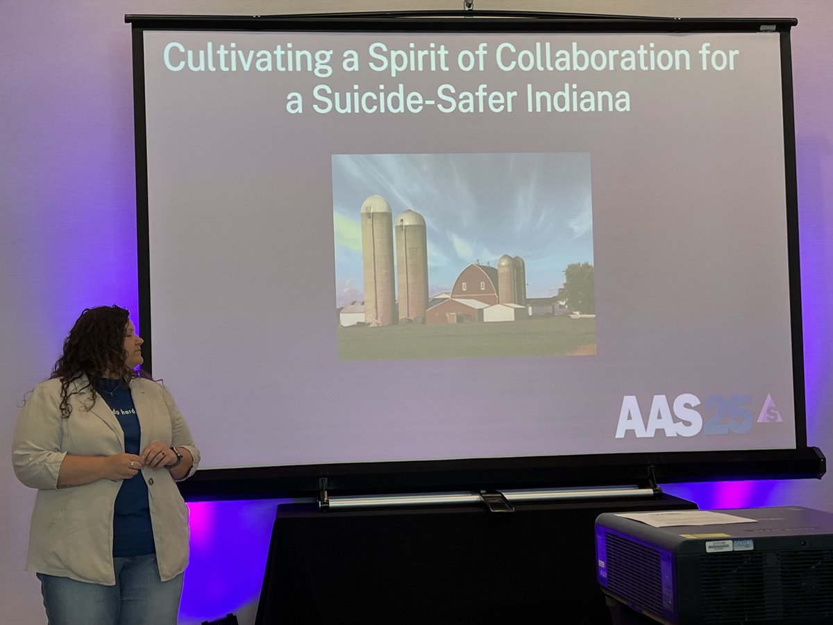 #AAS25 sneak peek

📷 Cultivating a Spirit of Collaboration for A Suicide-Safer Indiana with #LivingWorks Grant Merrel.

#SuicidePrevention #SaferFromSuicide