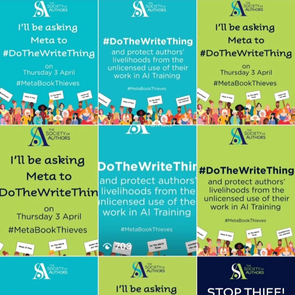 Sam Blake (@samblakebooks) on Twitter photo Join <a href="/Soc_of_Authors/">The Society of Authors</a>  in Granary Square, King's X, at 1.30pm TODAY to add your voice!
If you can't get to London to join the protest today, join the Meta torrent on Instagram, Facebook and Threads - use the hashtags and ask <a href="/Meta/">Meta</a> to #DoTheWriteThing
#makeitfair Join <a href="/Soc_of_Authors/">The Society of Authors</a>  in Granary Square, King's X, at 1.30pm TODAY to add your voice!
If you can't get to London to join the protest today, join the Meta torrent on Instagram, Facebook and Threads - use the hashtags and ask <a href="/Meta/">Meta</a> to #DoTheWriteThing
#makeitfair