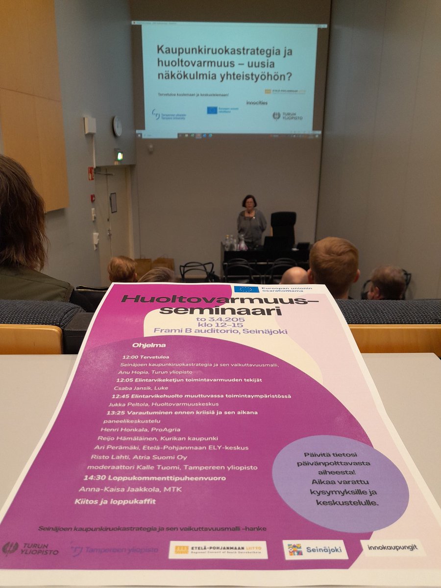 Tänään on teemana #huoltovarmuus #ruoka #kaupunkiruokastrategia