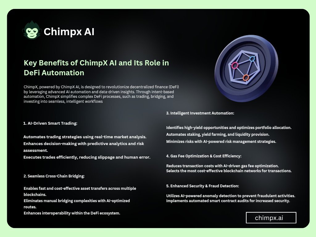 Kingly DeFi (@kinglybb) on Twitter photo I’m excited to inform you that <a href="/ChimpxAI/">ChimpX AI ✨</a> is not just another DeFi tool, it’s a game-changer that simplifies complex financial processes, making trading, bridging, and investing more efficient and user-friendly.
#Chimpx #DeFAI #DeFi⤵️ I’m excited to inform you that <a href="/ChimpxAI/">ChimpX AI ✨</a> is not just another DeFi tool, it’s a game-changer that simplifies complex financial processes, making trading, bridging, and investing more efficient and user-friendly.
#Chimpx #DeFAI #DeFi⤵️