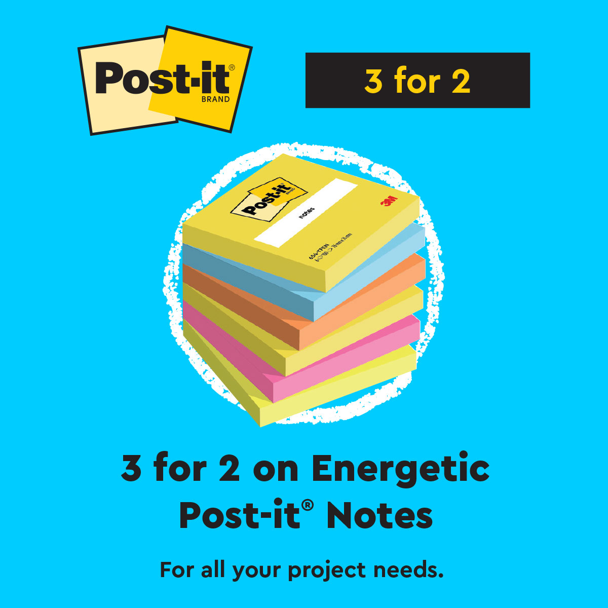 MYTotalOffice's tweet image. Running out of sticky notes at the worst possible moment? Stay stocked up with our 3-for-2 offer on Energetic Notes from Post-it—more notes, more colour, more reminders! Contact us to grab this deal. #StayOrganised #MYTotalOffice