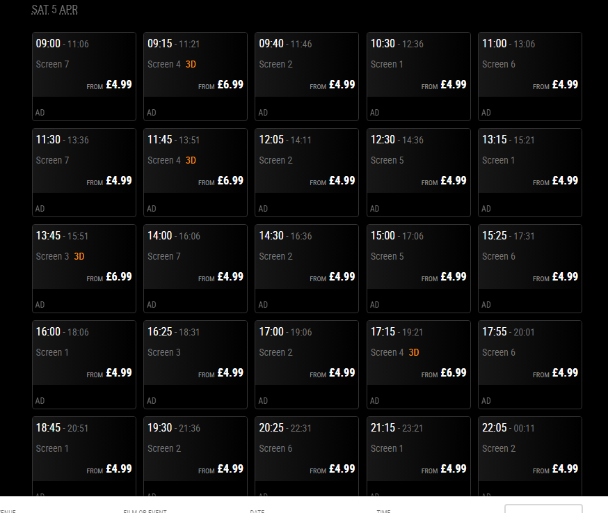 I know its Easter hols, but not sure my local <a href="/vuecinemas/">Vue</a> really needs to show Minecraft 25 times a day - in all 7 of its screens...😠
