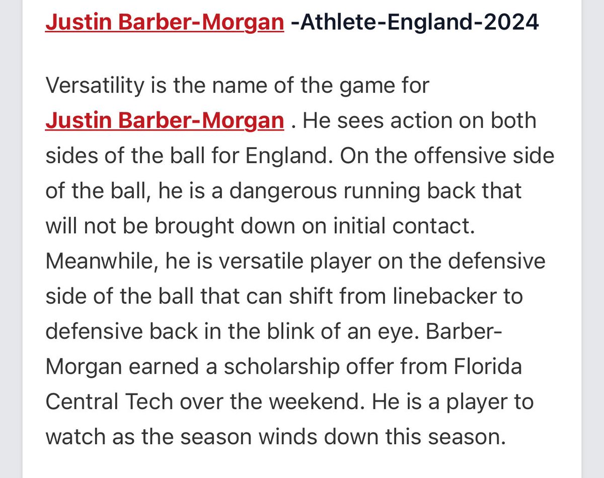 Justin Barber-Morgan (@justinkbarber) on Twitter photo Man‼️ just looking at these notes by <a href="/PrepRedzoneAR/">Prep Redzone Arkansas</a> I appreciate this to the fullest; “Game Recognizes Game”, ready to perform on this Level after the process. Man‼️ just looking at these notes by <a href="/PrepRedzoneAR/">Prep Redzone Arkansas</a> I appreciate this to the fullest; “Game Recognizes Game”, ready to perform on this Level after the process.