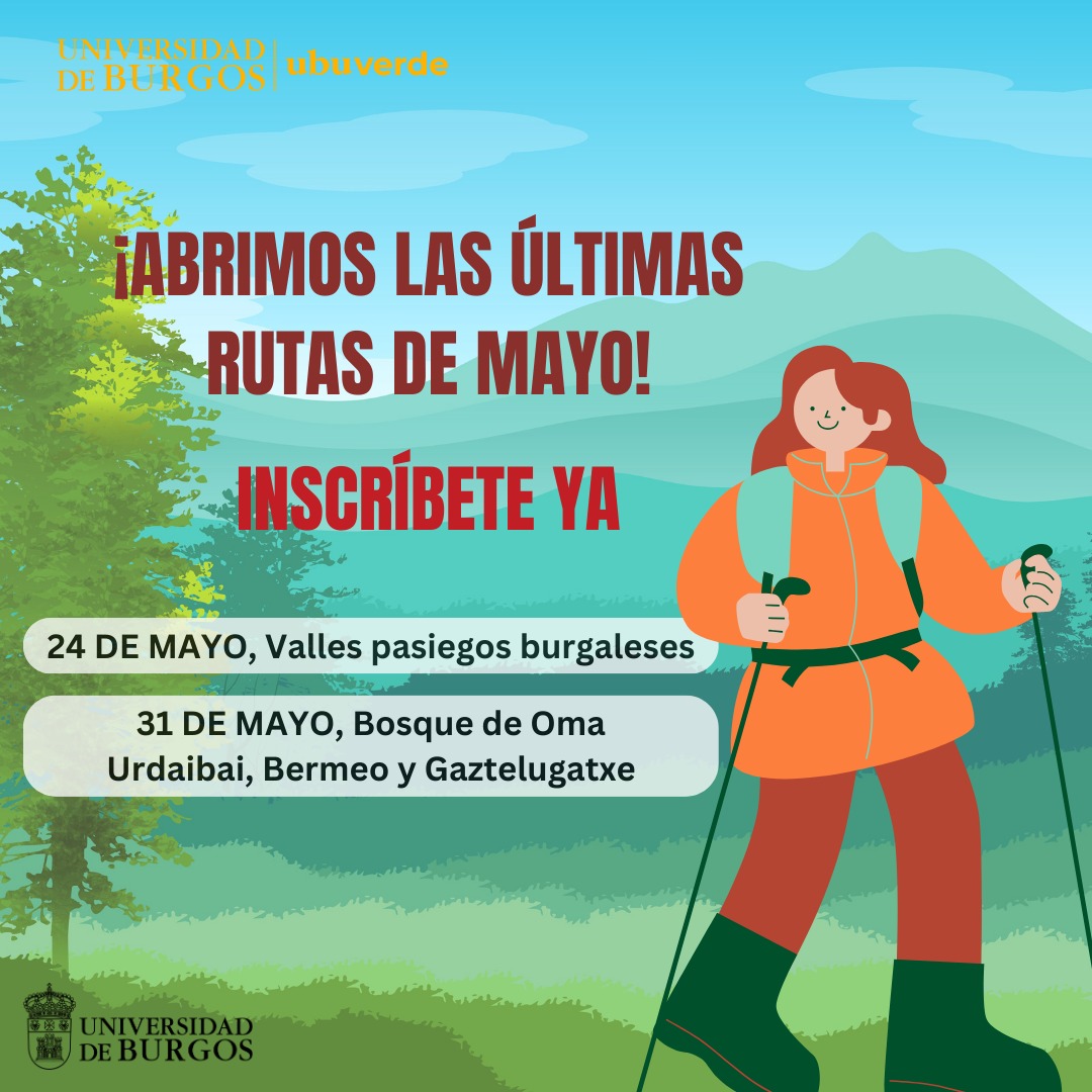 ☀️🍄Ya están aquí las rutas de Mayo ! Inscríbete a través de nuestro enlace : ubu.es/formularios/fo…