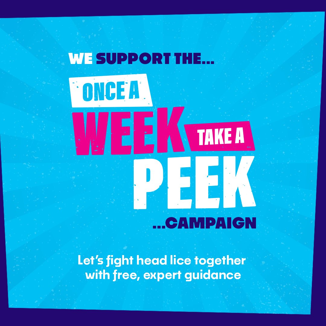 We are promoting the Once a Week Take a Peek campaign, which offers parents and carers guidance on how to check and treat their child’s hair for head lice. Click on the link for more info - onceaweektakeapeek.com