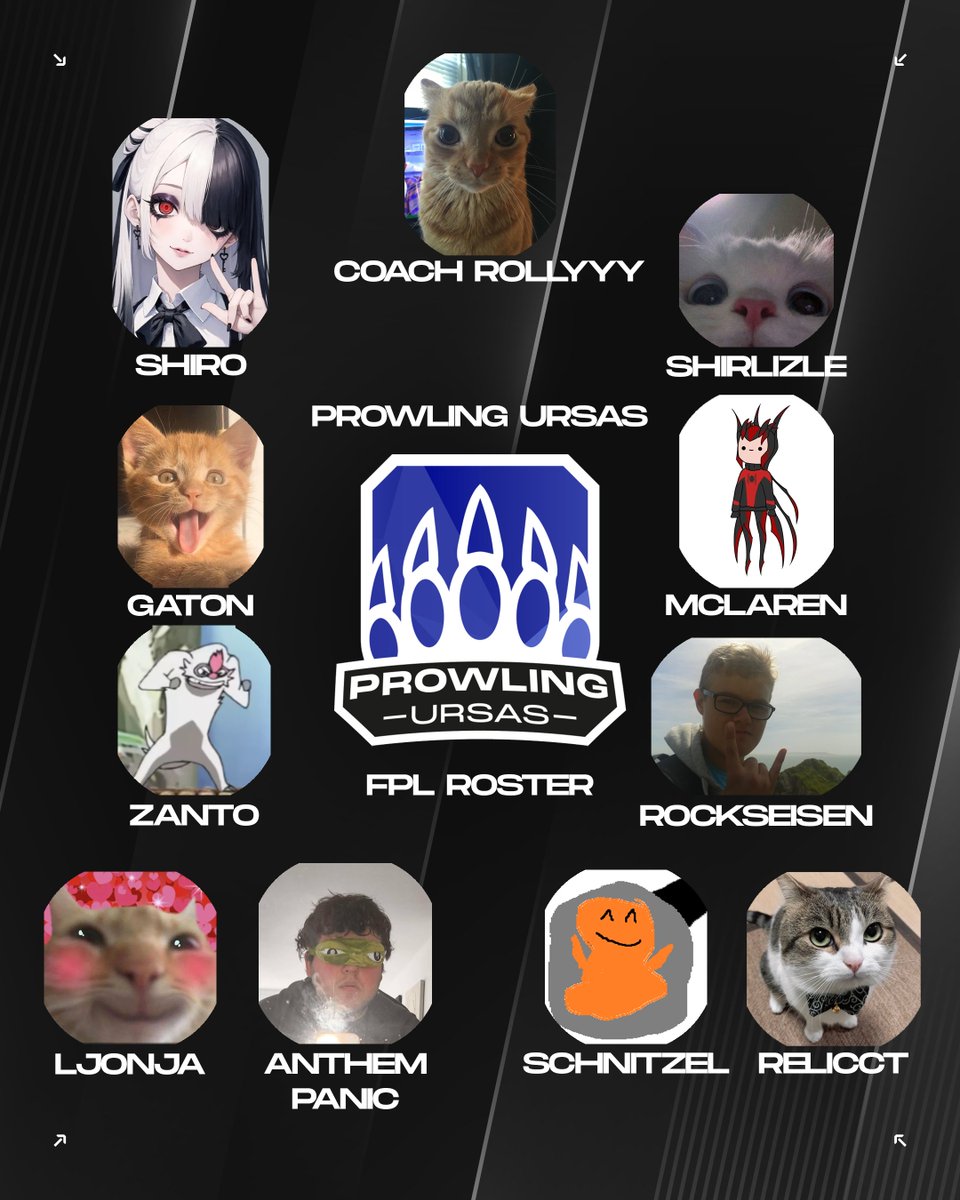ProwlingUrsas's tweet photo. Diese 11 Legenden clappen euer @FPL_Turnier Team aus dem Leben. Was macht ihr?
Heute um 19:00 (Rolling Schedule) geht es gegen @E_WIE_ESPORTS. Vielleicht eine Art Remacth vom @PrimeLeague Finale? Wir werden sehen.
#GOURSAS https://t.co/10Xe2zHcKN