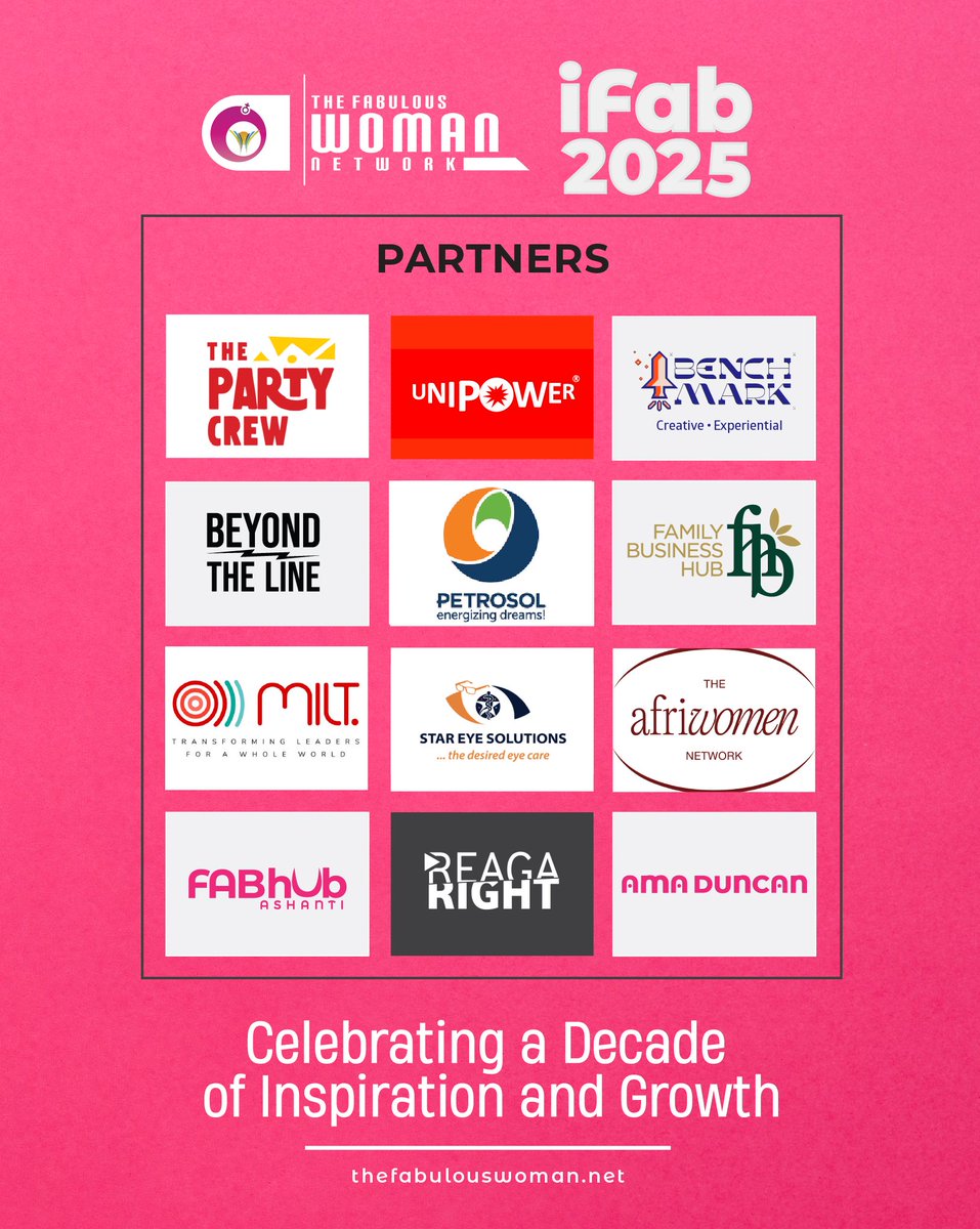 The Fabulous Woman Network (@fabwomannetwork) on Twitter photo Ebenezer!๐๐ฝ
Everyone, WE ARE 10YEARS and the celebration starts today!๐ฅฐ๐๐ฝ๐๐ฝ. Shout out to our dear partners๐.
Watch this space as we have our Women Leaders Retreat today๐ฅณ๐ฅณ๐ฅณ๐ฅณ
#iFAB2025
#Day1
#celebratingadecadeofinspirationangrowth
#theFWN
#10thAnniversary
#womenleaders Ebenezer!๐๐ฝ
Everyone, WE ARE 10YEARS and the celebration starts today!๐ฅฐ๐๐ฝ๐๐ฝ. Shout out to our dear partners๐.
Watch this space as we have our Women Leaders Retreat today๐ฅณ๐ฅณ๐ฅณ๐ฅณ
#iFAB2025
#Day1
#celebratingadecadeofinspirationangrowth
#theFWN
#10thAnniversary
#womenleaders