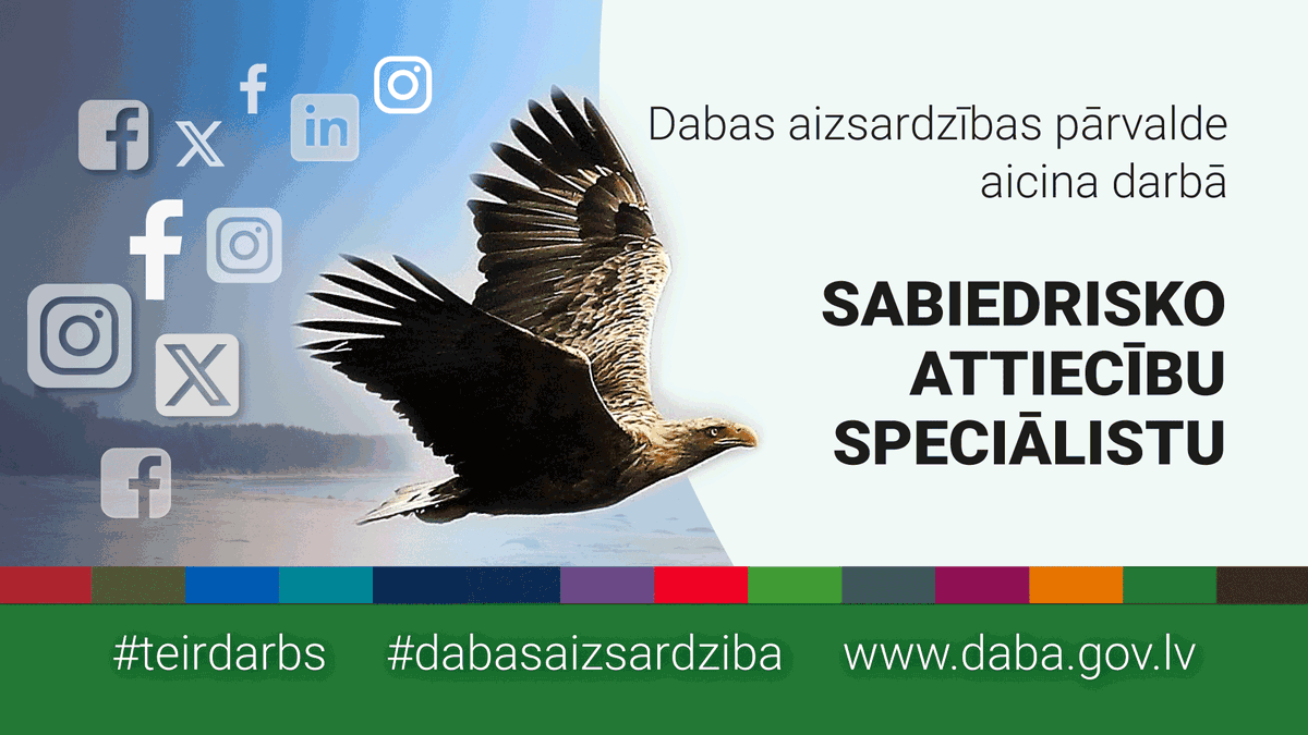 #teirdarbs Aicinām komandā Sabiedrisko attiecību speciālistu. Pieteikumus gaidīsim līdz 15.04. Plašāk: daba.gov.lv/lv/vakance/sab…