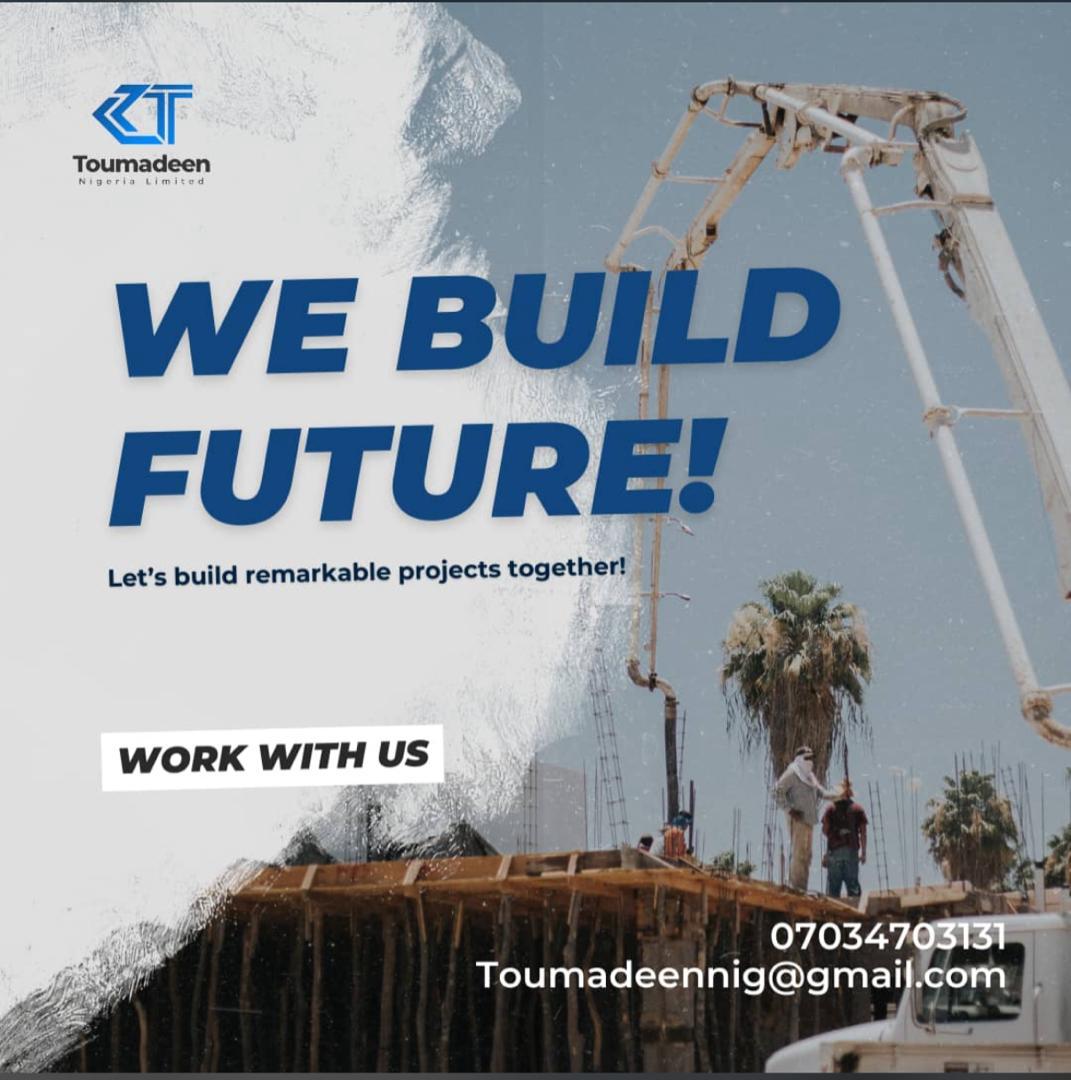 ToumadeenNgLtd's tweet image. A Reliable Company you can Trust!
#buildingcompany
#ConstructingSustainableFuture