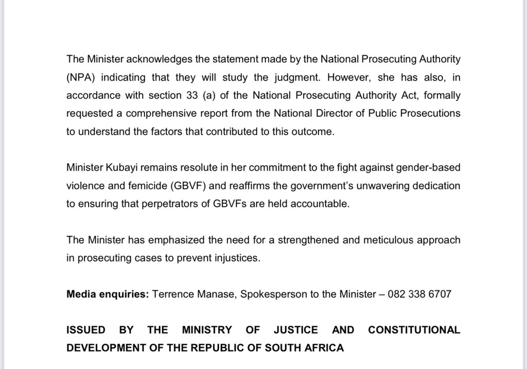 mmkubayi's tweet photo. I have decided to Evoke Sec 33(a) of the NPA Act in relation to the Omotoso and others Case. https://t.co/7qvaOaTD0l