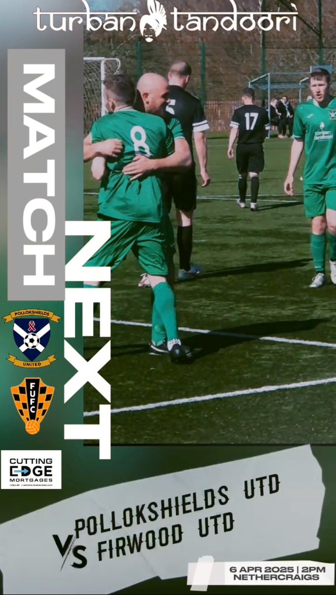 Pollokshields Utd FC (@pshieldsutd) on Twitter photo Next Match >>>
🏆 <a href="/OnlySportLTD1/">Only Sport LTD</a> Premiership
⚽️ <a href="/FirwoodU/">Firwood United</a>
🗓️ Sun 6th April 2025
⏰ 14:00 Kick Off
🏟️ Nethercraigs Complex Next Match >>>
🏆 <a href="/OnlySportLTD1/">Only Sport LTD</a> Premiership
⚽️ <a href="/FirwoodU/">Firwood United</a>
🗓️ Sun 6th April 2025
⏰ 14:00 Kick Off
🏟️ Nethercraigs Complex