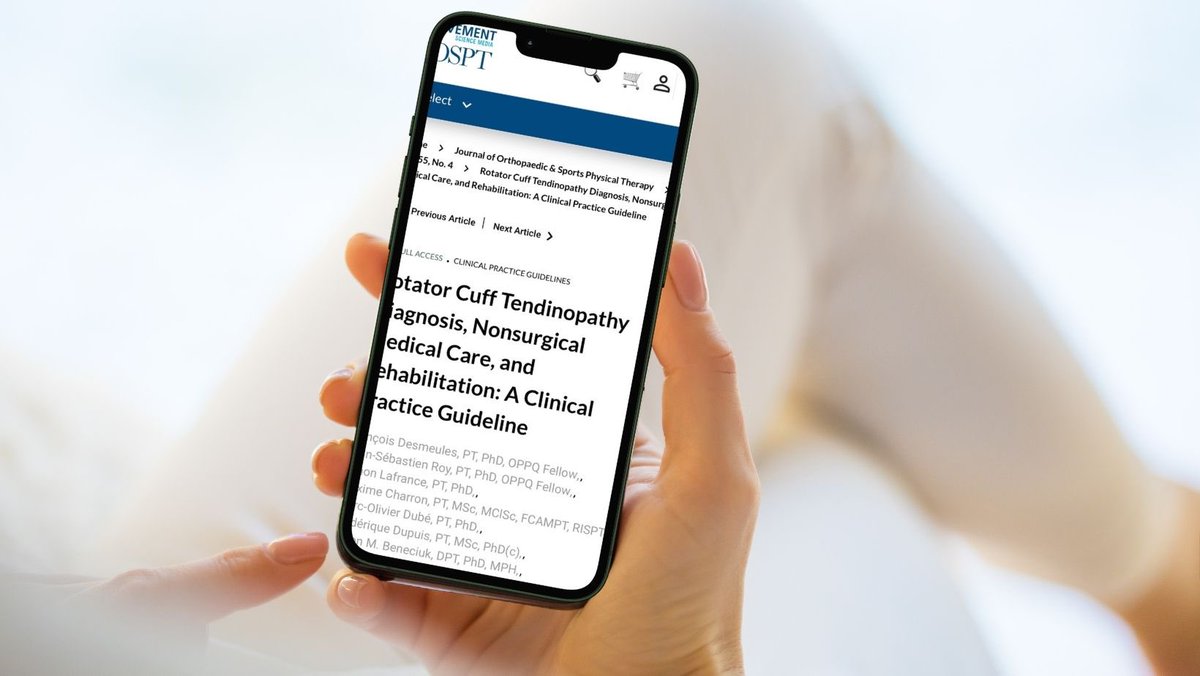 SchouderNetwerken Nederland (@schoudernetwerk) on Twitter photo In januari heeft Journal of Orthopaedic & Sports Physical Therapy <a href="/JOSPT/">JOSPT Community</a> een nieuwe richtlijn gepubliceerd over schouderklachten.
Het betreft rotator cuff gerelateerde klachten.
jospt.org/doi/10.2519/jo… In januari heeft Journal of Orthopaedic & Sports Physical Therapy <a href="/JOSPT/">JOSPT Community</a> een nieuwe richtlijn gepubliceerd over schouderklachten.
Het betreft rotator cuff gerelateerde klachten.
jospt.org/doi/10.2519/jo…