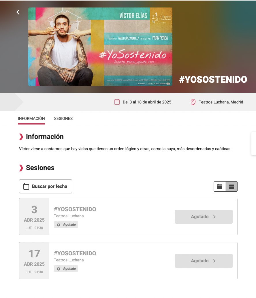 ¡GRACIAS! Nuestras dos últimas funciones de #YoSostenido. Sonata para juguete roto en Madrid llevan dos semanas agotadas ❤️
Nos despedimos de esta temporada en <a href="/TeatrosLuchana/">Teatros Luchana</a> por todo lo alto
#teatro #Madrid