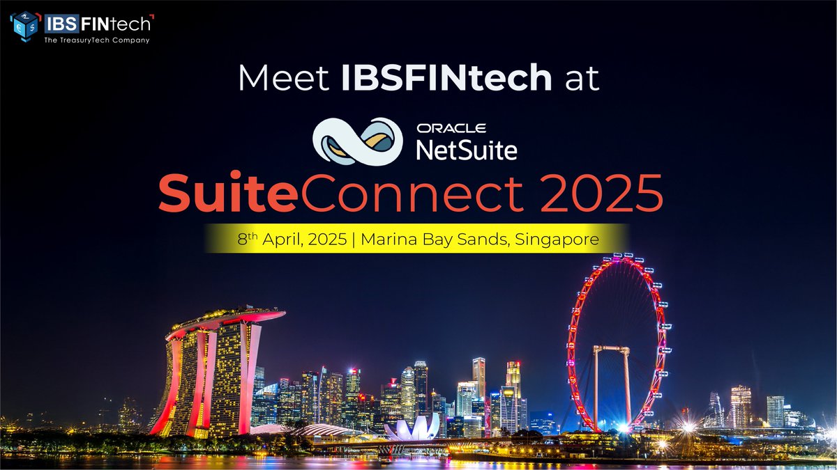 IbsfintechIndia's tweet image. Meet @IbsfintechIndia at Oracle @NetSuite&apos;s #SuiteConnect at Marina Bay Sands, #Singapore on Apr 8, 25&apos; !  Discover our agile,future-ready #TreasuryTech solutions,trusted by global conglomerates. #RegisterNow : netsuite.com.sg/portal/sg/comp…