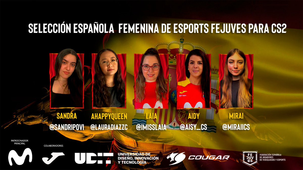 Fejuves's tweet photo. Boom! 🔥
Este sábado ¡Tenemos partidazos #CS2! 
Juega nuestra selección @Fejuves femenina ¡Puro espectáculo en el servidor con @x9nium y @rj_gonzalez ! 🎙️
14:00h
🇩🇪🆚🇪🇸 
17:00h
🇪🇸 🆚🇨🇭
20:00h
🇹🇲 🆚 🇪🇸 https://t.co/KAHXhZCAar