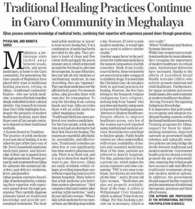 Prof Nandita Saikia (@nanditajnu) on Twitter photo "India’s Scheduled Tribe communities have a deep-rooted knowledge of traditional healing. Can we integrate their wisdom with modern medicine? Piyasa Mal and I explore this in our latest piece.#IndigenousKnowledge hashtag#HealthcareInnovation easternchronicle.net/viewpaper/2025… "India’s Scheduled Tribe communities have a deep-rooted knowledge of traditional healing. Can we integrate their wisdom with modern medicine? Piyasa Mal and I explore this in our latest piece.#IndigenousKnowledge hashtag#HealthcareInnovation easternchronicle.net/viewpaper/2025…
