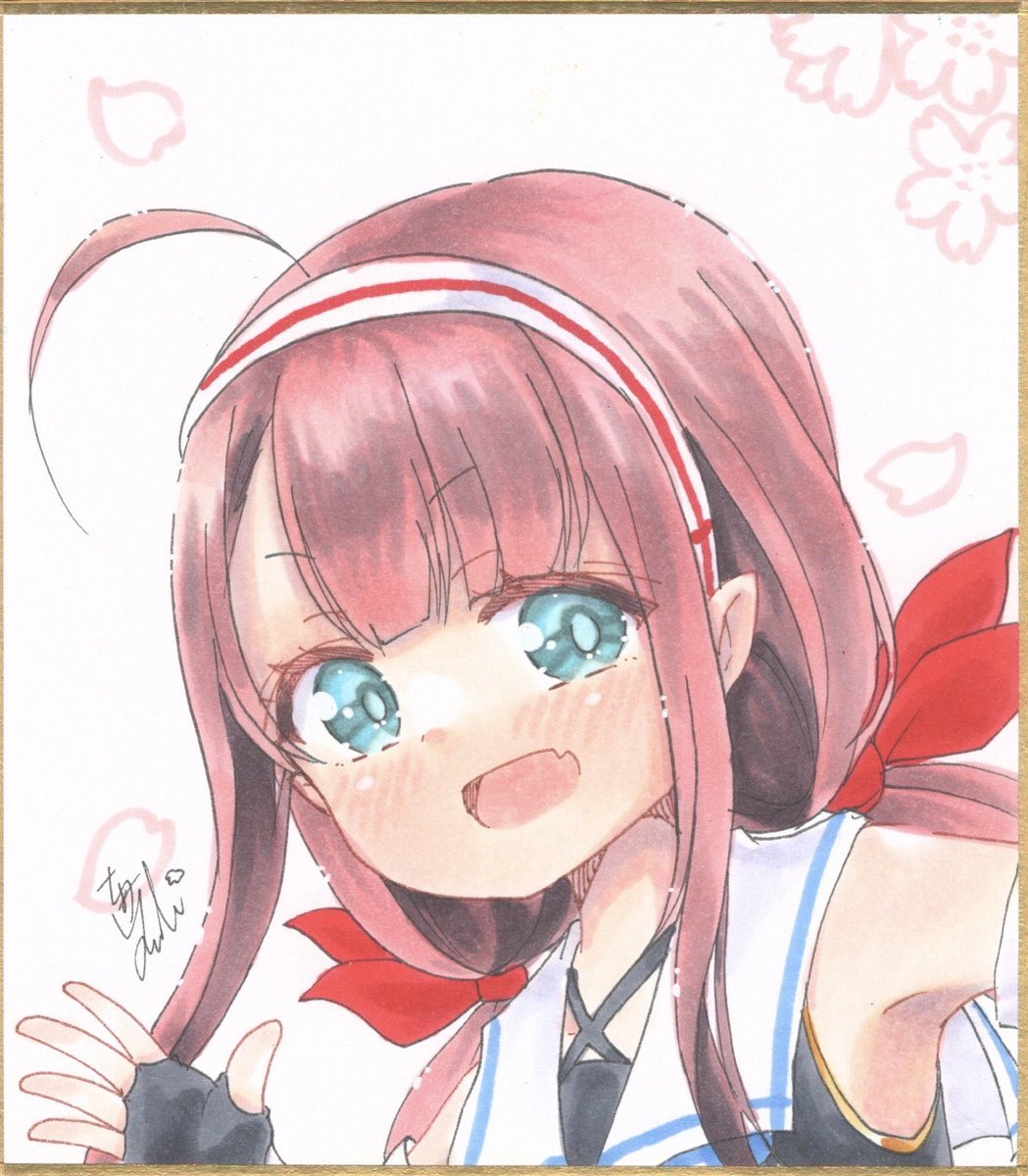 海風(艦これ) 「京都用色紙3 #1日1絵ちま 」|結葵 海風(艦これ) 「京都用色紙3 #1日1絵ちま 」|結葵