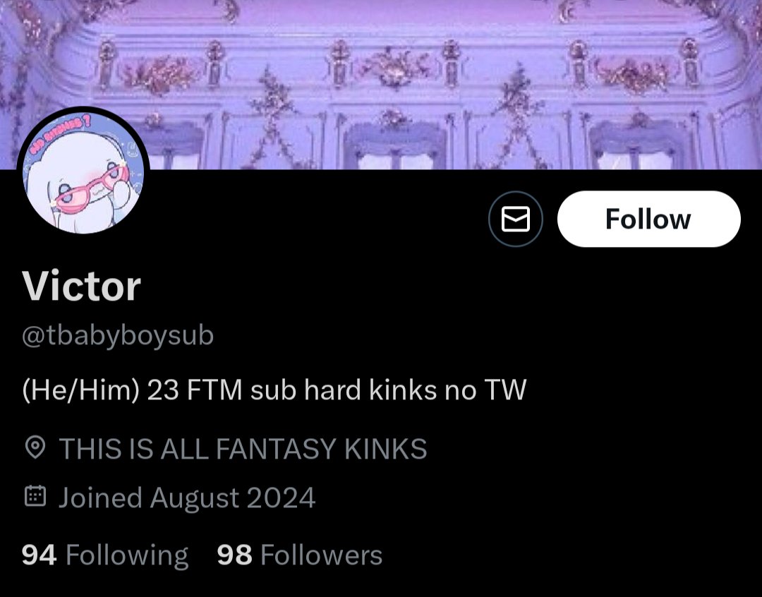 Not new to #nsfwtwt but I gotten logged out of my account and can't access it 
I’m a 24 year old FTM
I’m bisexual and submissive 
I like Hard and taboo kinks / NO TW
I accept dm but I will not send photos
MNDI AND DNF 
Like and retweet please so I can find moots 
#nsfw