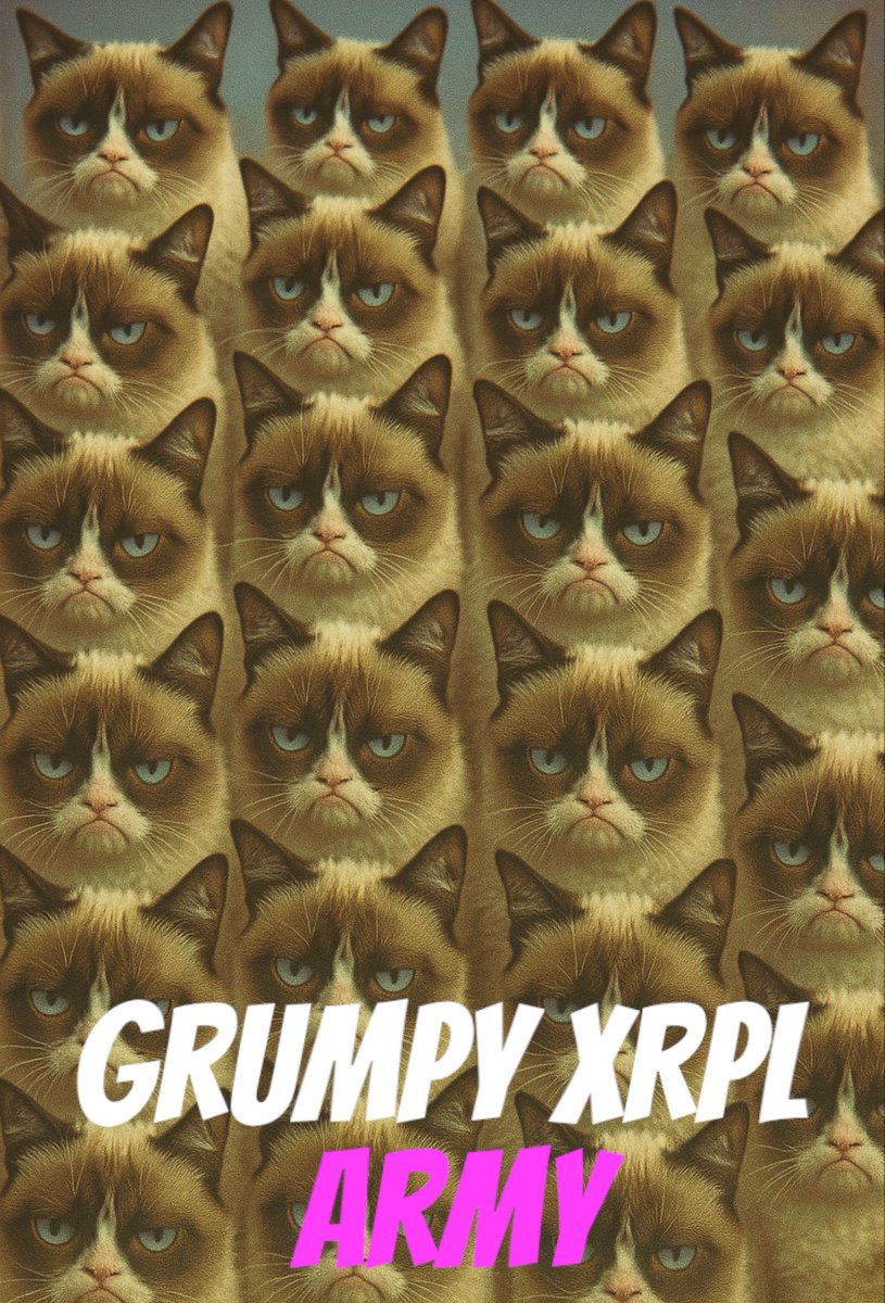 grumpy_xrpl's tweet photo. 🔥 GRUMPY ARMY 🔥

Grumpy Army ain’t scared.
Grumpy Army’s got conviction.
Grumpy Army don’t quit.
Grumpy Army’s cocky.
Grumpy Army’s grumpy.
Grumpy Army’s ready.

⚡ We here. We strong. We unstoppable. 😾

#GrumpyArmy #Strength #Determination #Courage #Conviction #Grumpycat #XRPL