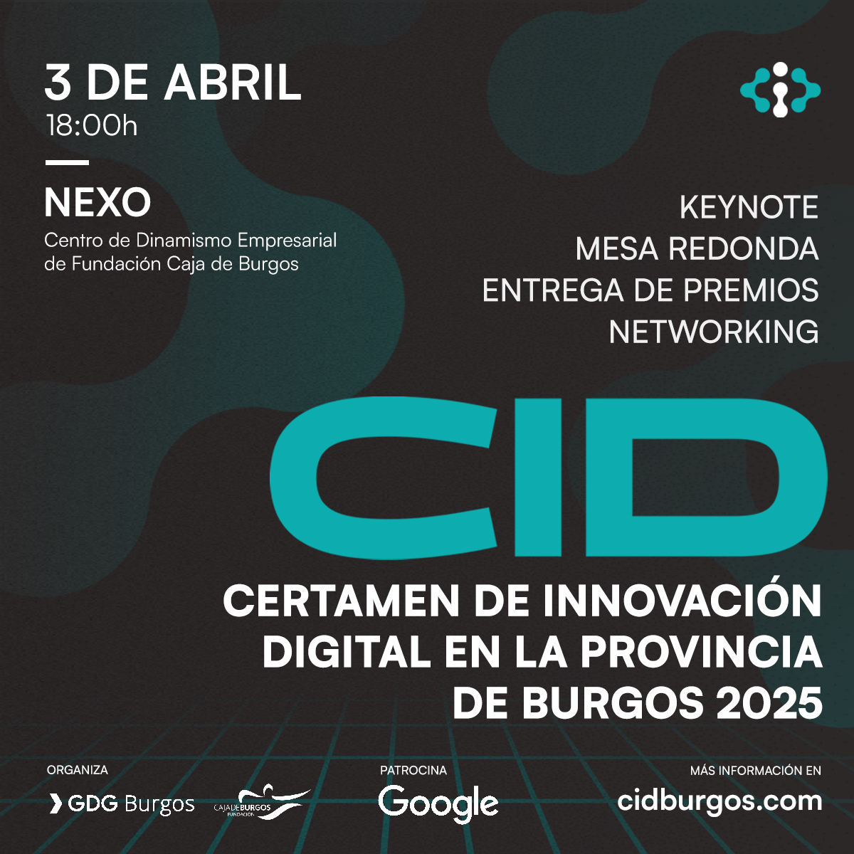MorcillaConf's tweet image. 🚀 Nos vemos esta tarde en la segunda edición del Certamen de Innovación Digital en la provincia de Burgos (CID Burgos) para celebrar el talento burgalés.

¡Keynote, mesa redonda, networking, entrega de premios y mucho más! 🎉