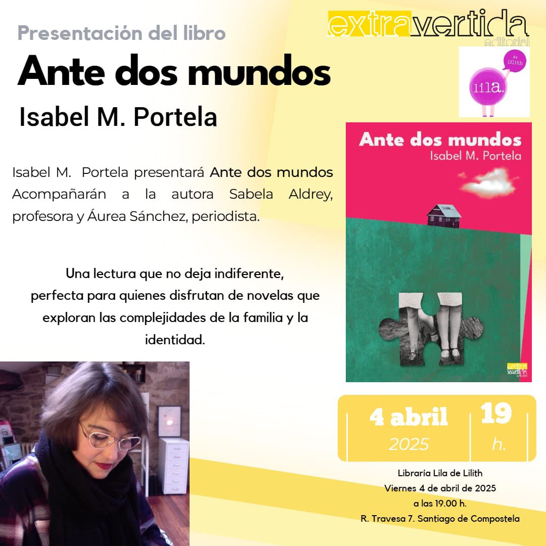 Veño compartir que a miña nai acaba de sacar unha novela sobre unha nai malvada (non ela)!! Dividida en dous actos: a infancia colorida de Rio de Janeiro e a adolescencia tormentosa en Santiago de Compostela. Preséntase mañá! Realmente paga moitísimo a pena darlle unha chance :)
