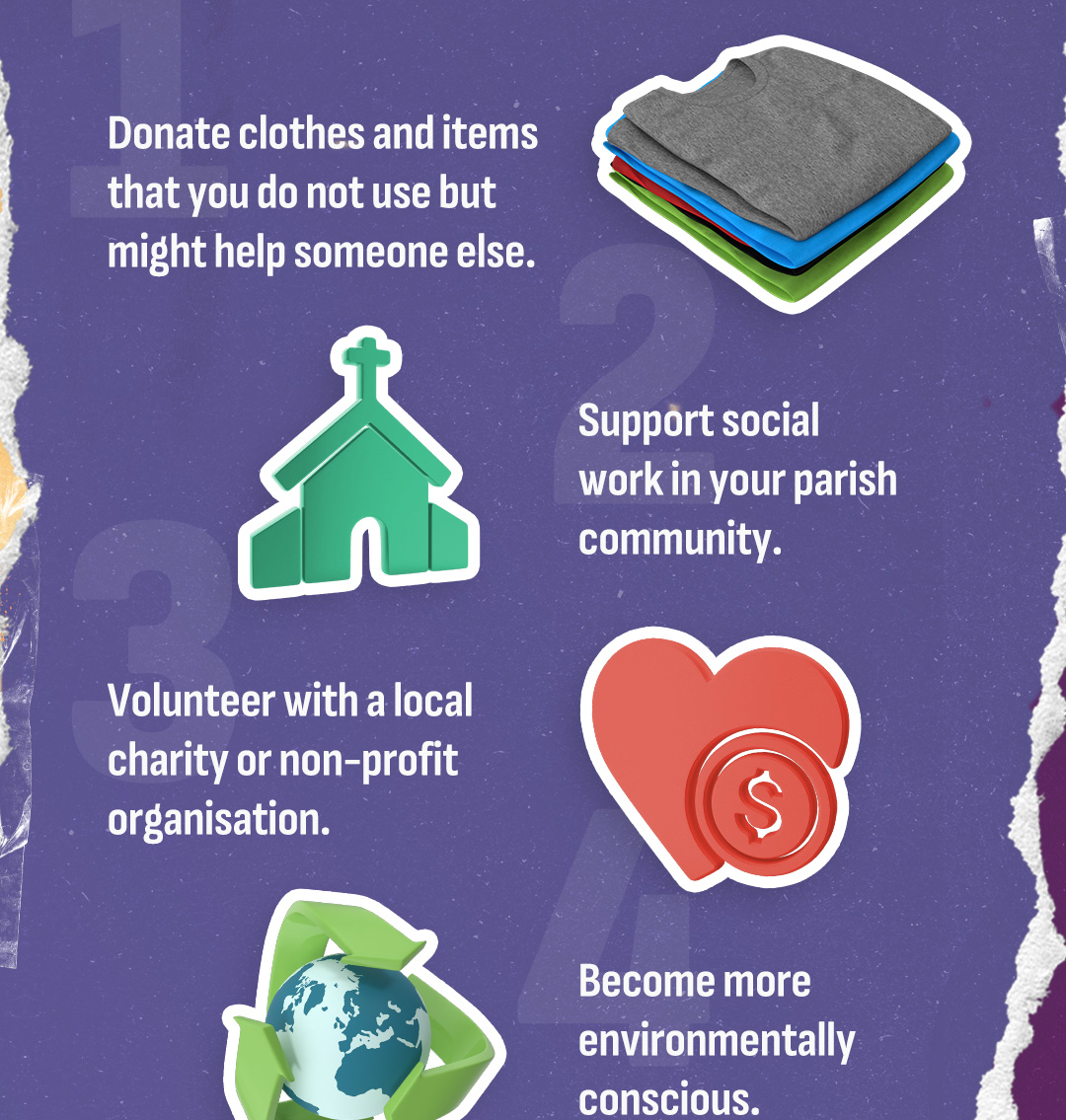 DeoQuest_en's tweet image. Want to start making a difference? Here are some simple ways to give back!  What other ideas do you have? Share them in the comments and inspire others! 

#charity #howtodo #volunteering #Lent