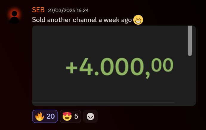 yt_igm's tweet image. Another win for Seb inside Earnit Media. 

If you have channels which you've stopped uploading on but are monetized... 

Sell them, it's easy money. 

You can list your channel on AccsMarket for 4-5x your last 28 day revenue and you will likely get some good offers. 

The sooner…
