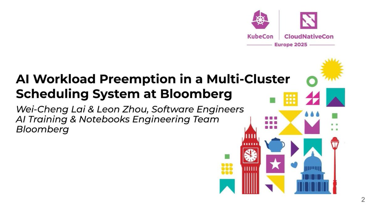 Join <a href="/lzhou286/">Leon Zhou</a> &amp; Wei-Cheng Lai today at #KubeCon + #CloudNativeCon at 14:15 BST to learn how Bloomberg's Data Science Platform engineering team uses #Karmada to efficiently manage #AI workloads across #K8s clusters &amp; keep critical jobs running
bloom.bg/42dT6MN