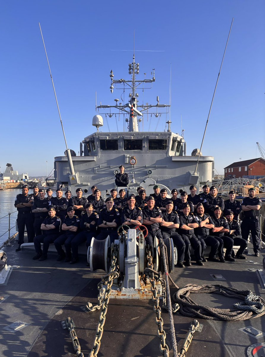 HMSCattistock's tweet image. Handover time! Crew 7 have handed over CATT to our shipmates in Crew 5. Since October, we’ve spent 83 days at sea and steamed 7841 nautical miles. She may be a Minehunter, to us she’s been a mighty Battleship and more. Thank you CATT and good luck to Crew 5!
#Seapower #Shipmates