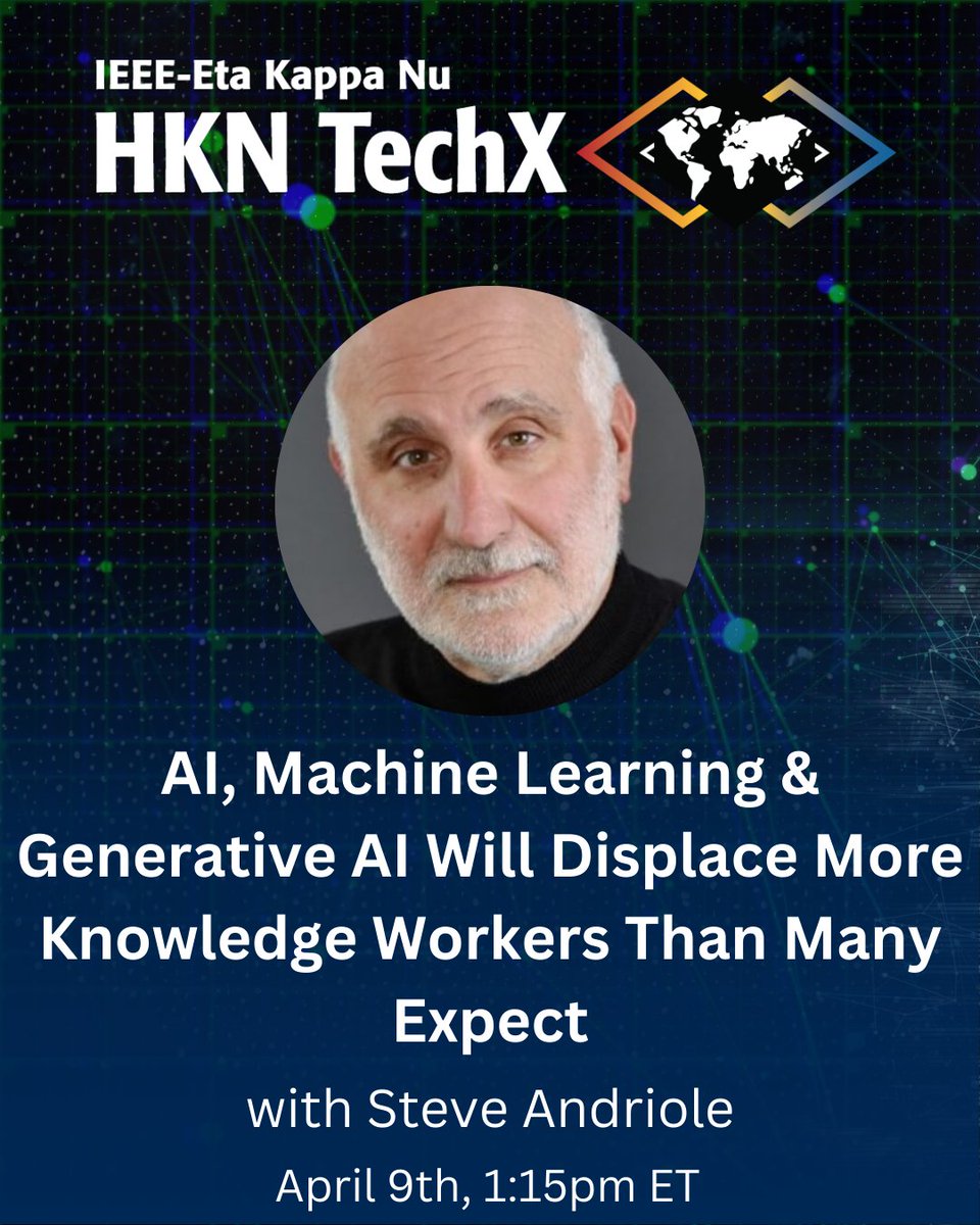 AI, machine learning and generative AI have the power to transform business processes and entire business models. But how should it do so? Find out at HKN TechX! Register here: techx.hkn.events/registration/ #HKNTechX