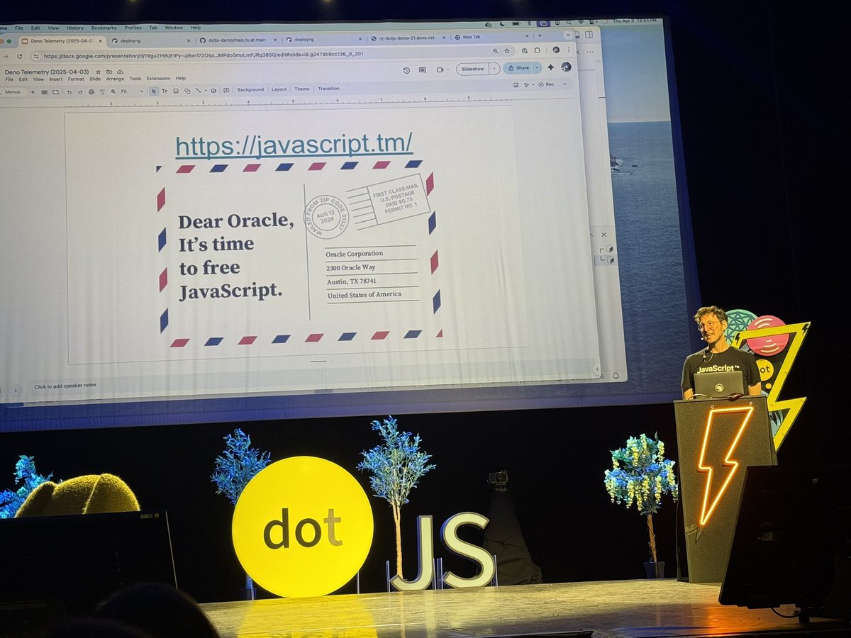 lesjoiesducode's tweet image. 💡 Le saviez-vous ? Oracle détient la marque JavaScript - une pétition est ouverte pour demander à mettre fin à cette situation #dotJS2025

👉 javascript.tm