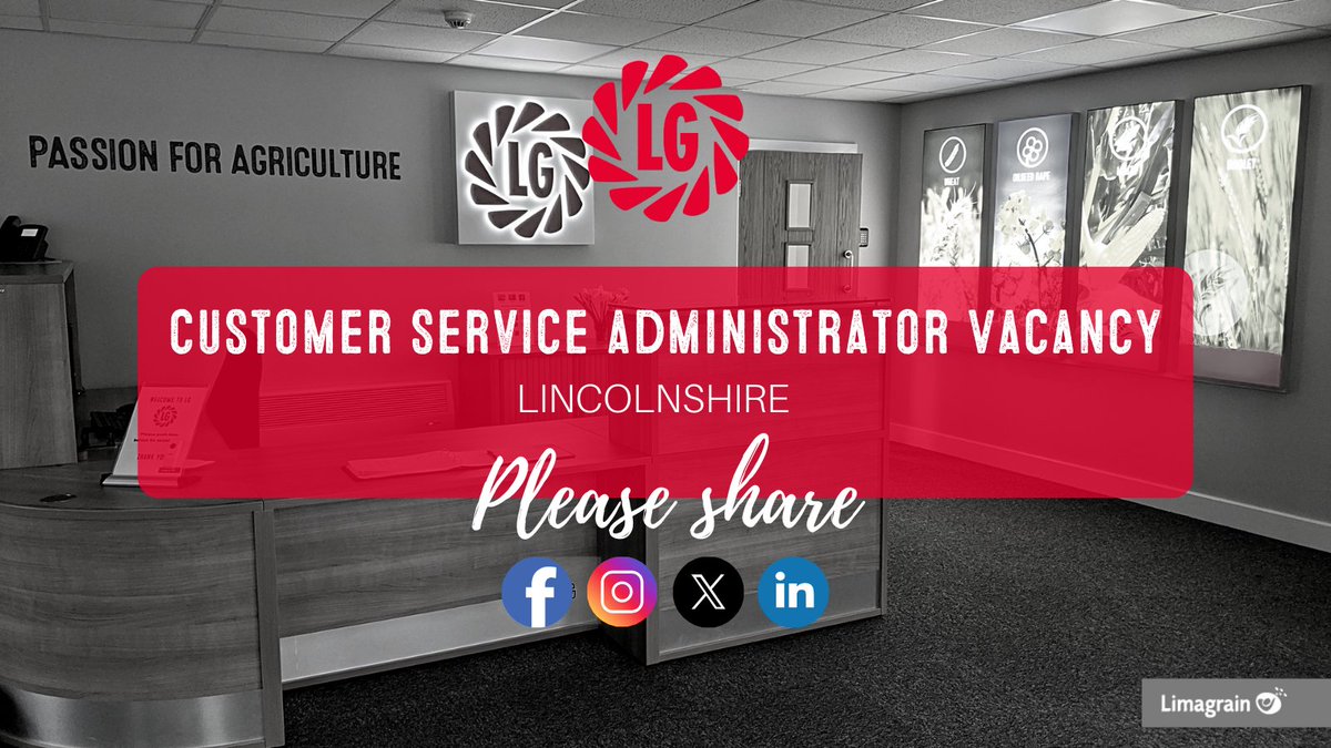 #Vacancy Are you our new Customer Service Administrator? 

We are looking for a talented customer service professional to join our close knit team at our head office in Rothwell, #Lincolnshire.

Apply and more details here 👉 bit.ly/42aeXV9