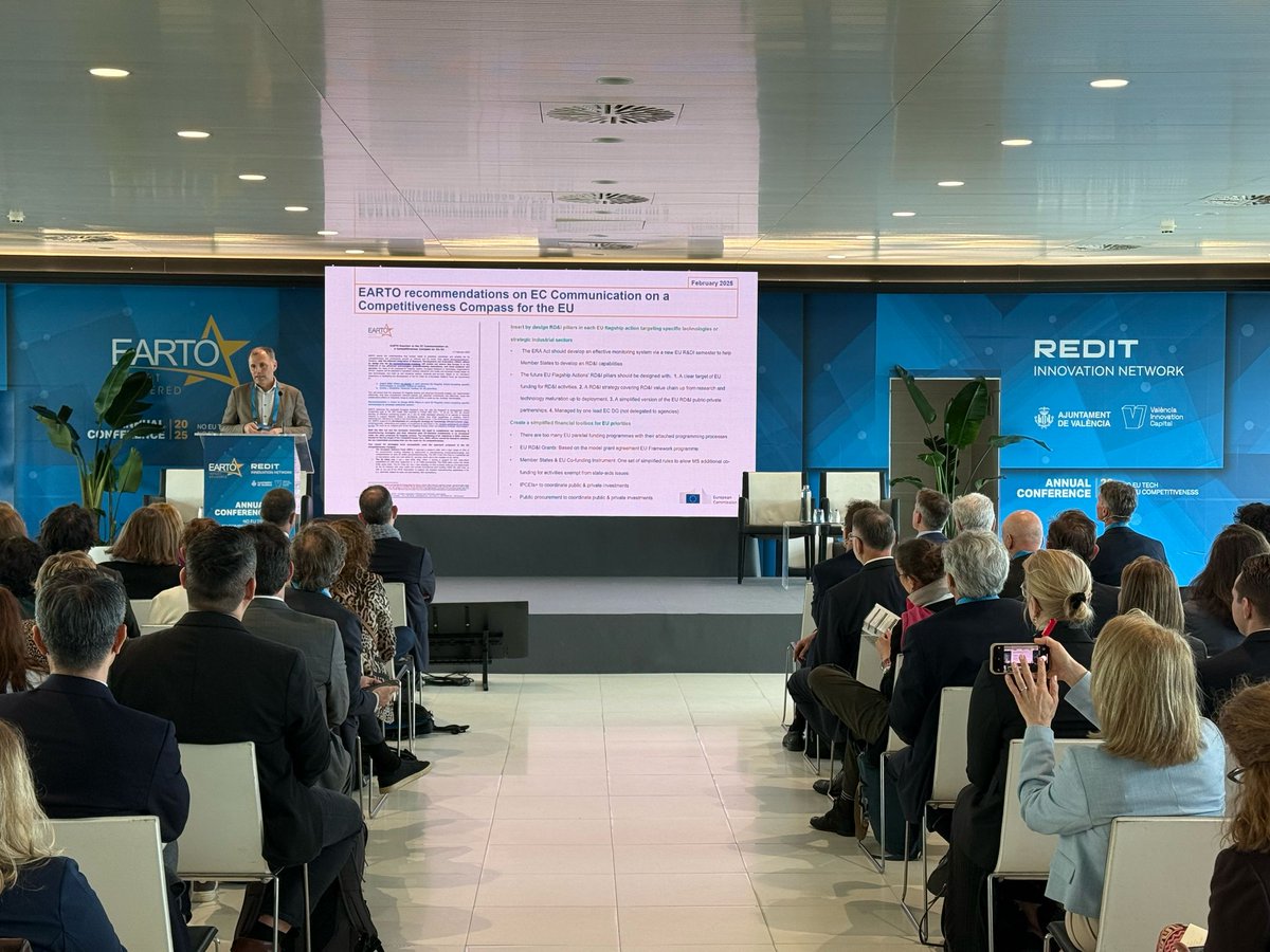 EARTO (@eartobrussels) on Twitter photo 📣The Challenges of Linking EU Industrial and RDI Policies in the Next EU MFF: an example of aeronautics ✈️ by Andrea Gentili, <a href="/EU_Commission/">European Commission</a>, NOW at #EARTOAC2025 ! 📣The Challenges of Linking EU Industrial and RDI Policies in the Next EU MFF: an example of aeronautics ✈️ by Andrea Gentili, <a href="/EU_Commission/">European Commission</a>, NOW at #EARTOAC2025 !