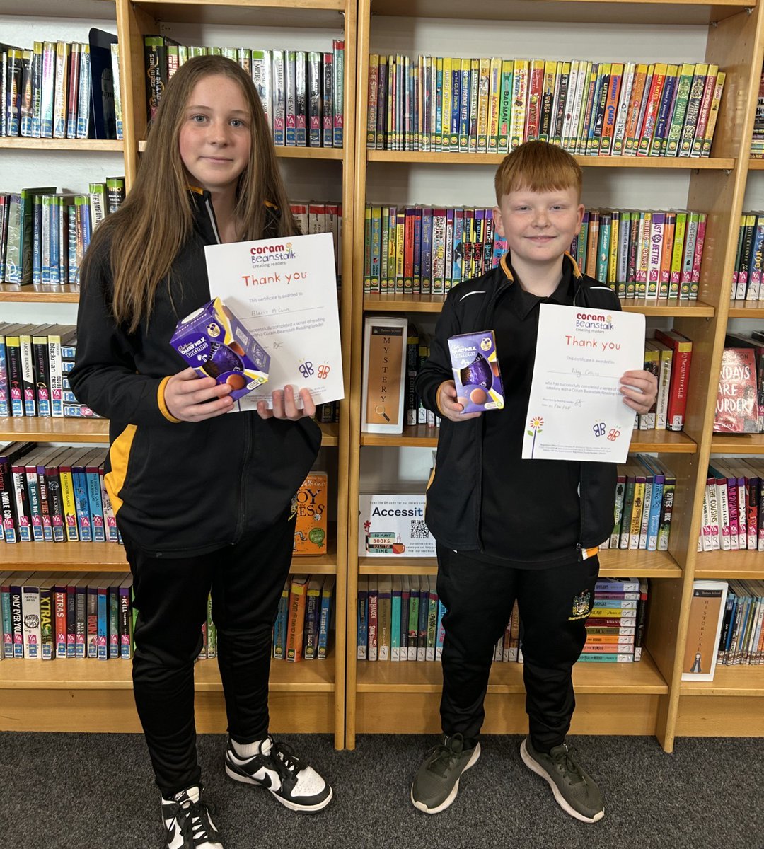 Baines School ILC (@bainesschoolilc) on Twitter photo Congratulations to Alexis and Riley who have successfully completed a series of reading sessions with their <a href="/beanstalkreads/">Coram Beanstalk</a> Reading Leaders on <a href="/SparxReader/">Sparx Reader</a> and have increased their reading age by three years! 🥳📷 #bainesreads #todayareadertomorrowaleader Congratulations to Alexis and Riley who have successfully completed a series of reading sessions with their <a href="/beanstalkreads/">Coram Beanstalk</a> Reading Leaders on <a href="/SparxReader/">Sparx Reader</a> and have increased their reading age by three years! 🥳📷 #bainesreads #todayareadertomorrowaleader
