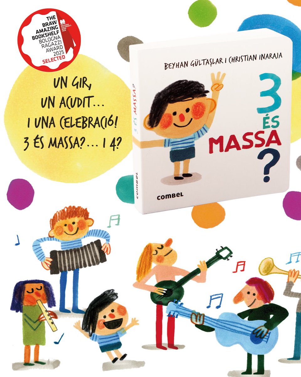 EditorialCasals's tweet photo. 3 ÉS MASSA? 📚✨ | Novetat de febrer 2025, un llibre interactiu i divertit per comptar amb els més petits.
🏅Premi THE BRAW AMAZING BOOKSHELF a la Fira de Bolonya.
Solapes, girs i acudits que ensenyen a comptar de manera lúdica. 🎉
#combeleditorial #3EsMassa #LlibresInfantils https://t.co/Mf1OWpVDql