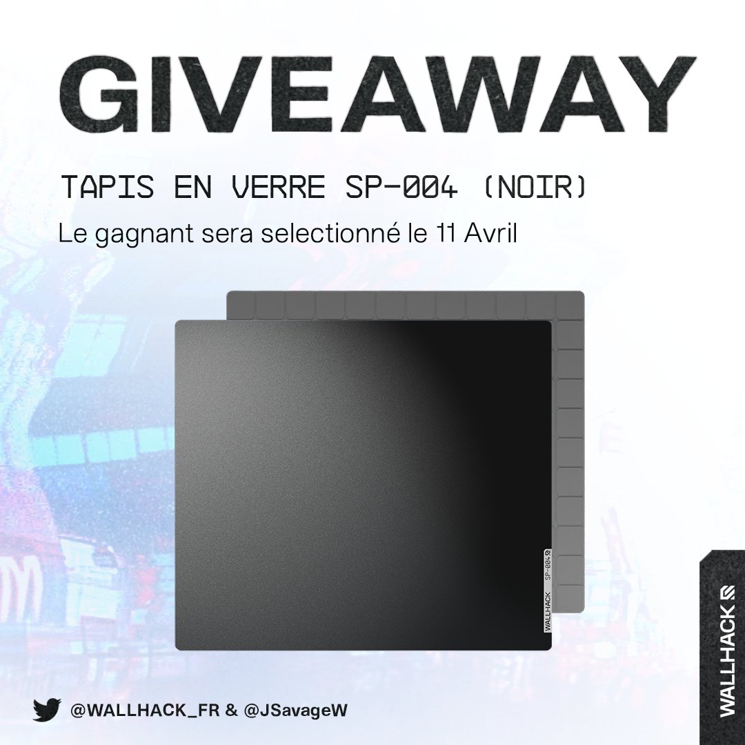 JSavageW (@jsavagew) on Twitter photo 🎁 Giveaway Wallhack SP-004 🎁
Grâce à <a href="/WALLHACK_FR/">WALLHACK FRANCE 🇫🇷</a> je vous fais gagner un magnifique Tapis Wallhack SP-004 en noir 🥳
Pour avoir une chance de l'emporter il suffit de:
- Follow <a href="/WALLHACK_FR/">WALLHACK FRANCE 🇫🇷</a>
- Me follow <a href="/JSavageW/">JSavageW</a>
- Retweet ce post 🔁
Et en passant vous avez -10% de réduction 🎁 Giveaway Wallhack SP-004 🎁
Grâce à <a href="/WALLHACK_FR/">WALLHACK FRANCE 🇫🇷</a> je vous fais gagner un magnifique Tapis Wallhack SP-004 en noir 🥳
Pour avoir une chance de l'emporter il suffit de:
- Follow <a href="/WALLHACK_FR/">WALLHACK FRANCE 🇫🇷</a>
- Me follow <a href="/JSavageW/">JSavageW</a>
- Retweet ce post 🔁
Et en passant vous avez -10% de réduction