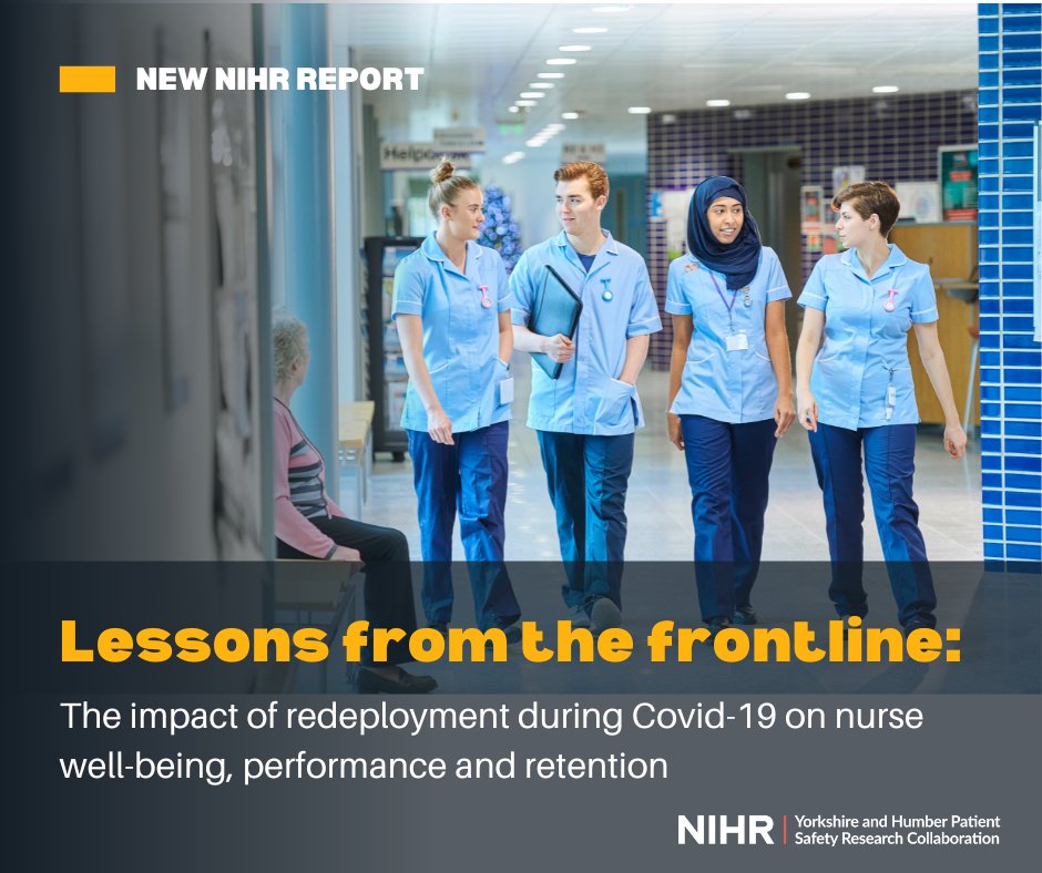 NIHR Yorkshire and Humber PSRC (@yhpsrc) on Twitter photo The report from our <a href="/RedeployStudy/">The impact of redeployment on nurse well-being</a> on the impact of redeployment during Covid-19 on #nurse well-being, performance & retention has been published by NIHR.
Read the report here: journalslibrary.nihr.ac.uk/hsdr/published…
The recommendations from the study are available here: yqsr.org/redeployment-o… The report from our <a href="/RedeployStudy/">The impact of redeployment on nurse well-being</a> on the impact of redeployment during Covid-19 on #nurse well-being, performance & retention has been published by NIHR.
Read the report here: journalslibrary.nihr.ac.uk/hsdr/published…
The recommendations from the study are available here: yqsr.org/redeployment-o…