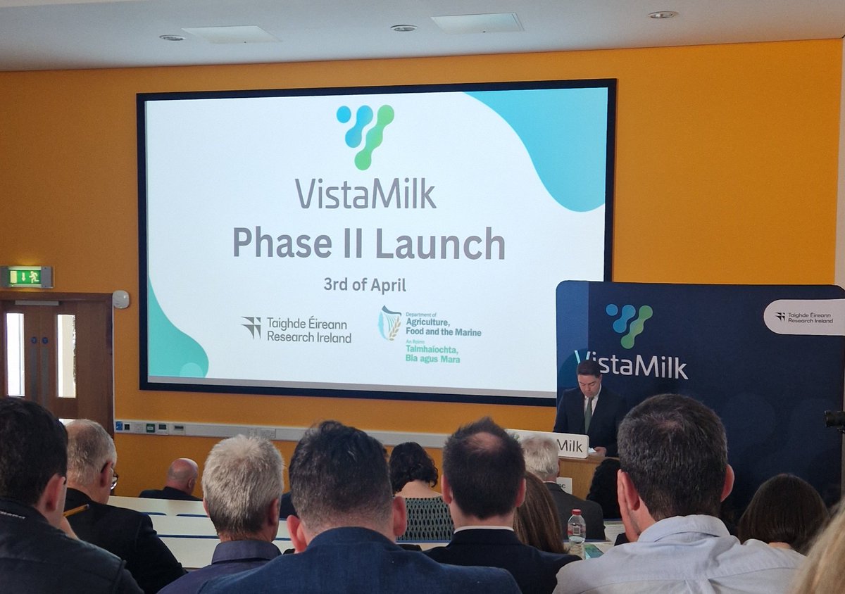 IrishfoodMag (@irishfoodmag) on Twitter photo Full house here at <a href="/teagasc/">Teagasc</a> Moorepark in Fermoy for the launch of <a href="/VistaMilk/">VistaMilk Research Ireland Centre</a> phase II. This marks an exciting new chapter for Irish agriculture, says Minister <a href="/martinheydonfg/">Martin Heydon</a>
.
.
.<a href="/Bordbia/">Bord Bia - The Irish Food Board</a>
<a href="/agriculture_ie/">Dept of Agriculture, Food and the Marine</a> Full house here at <a href="/teagasc/">Teagasc</a> Moorepark in Fermoy for the launch of <a href="/VistaMilk/">VistaMilk Research Ireland Centre</a> phase II. This marks an exciting new chapter for Irish agriculture, says Minister <a href="/martinheydonfg/">Martin Heydon</a>
.
.
.<a href="/Bordbia/">Bord Bia - The Irish Food Board</a>
<a href="/agriculture_ie/">Dept of Agriculture, Food and the Marine</a>